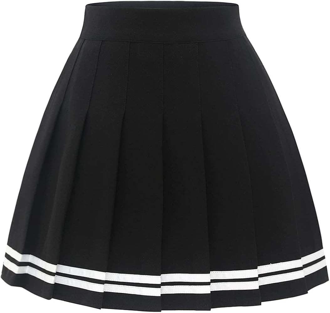 Women’s Pleated Skirt Mini Skater Basic Skirt School Cheerleader | Amazon (US)