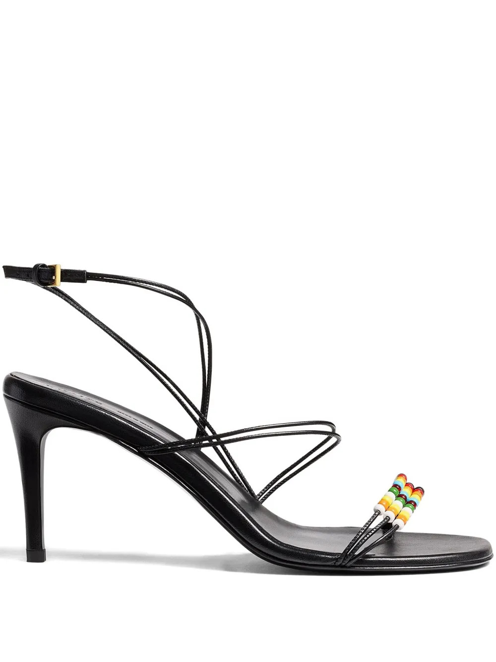 KHAITE Loop Beaded Sandals | Black | FARFETCH | Farfetch Global