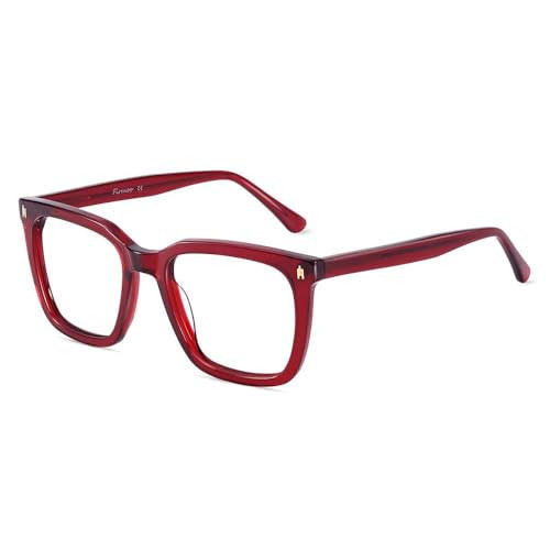 Firmoo Oversized Blue Light Blocking Glasses Computer Gaming Glasses, Blue Blockers Glasses for Women/Men Burgundy | Amazon (US)