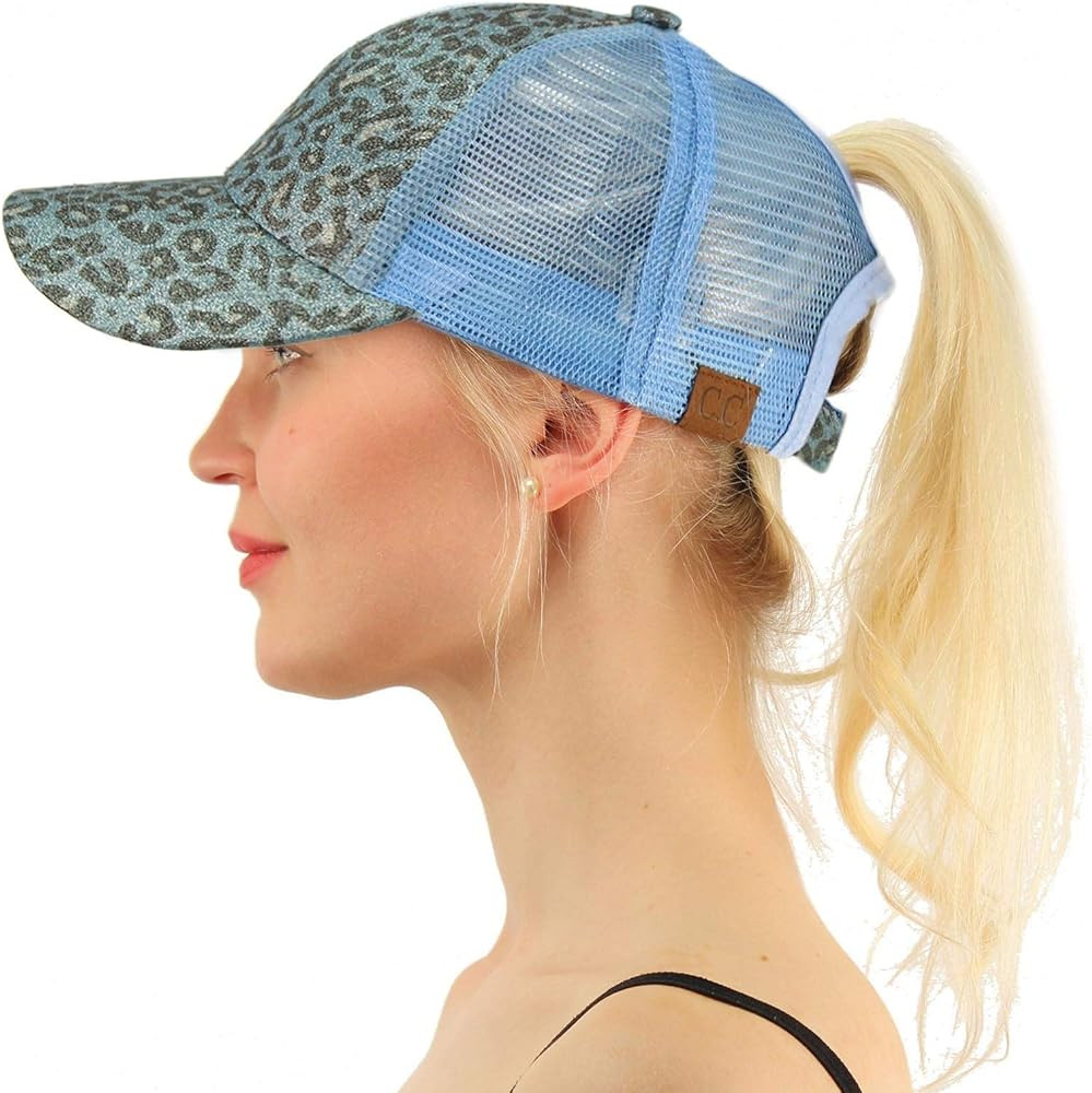 C.C Ponytail Messy Buns Trucker Ponycaps Plain Baseball Visor Cap Dad Hat | Amazon (US)