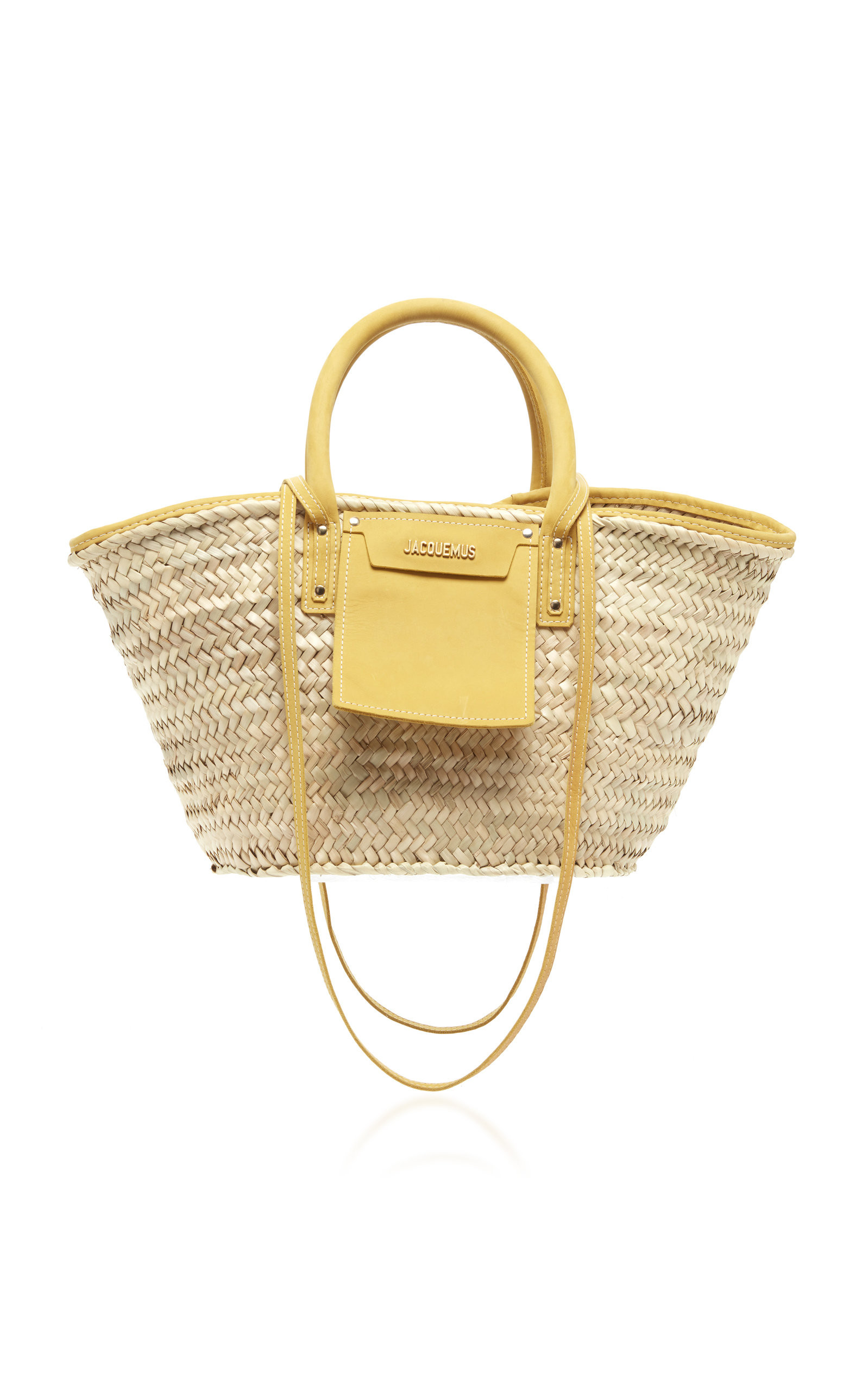Jacquemus Le Panier Soleil Suede-Trimmed Straw Tote | Moda Operandi Global