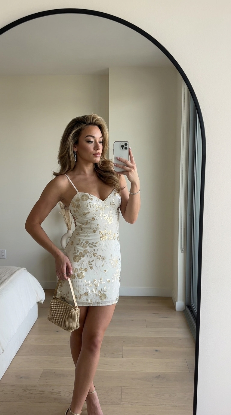 Gold Sequin Mini Dress | Bachelorette Party & Bridal After Party Dress

The ultimate statement dress for your bachelorette party, bridal after party, reception outfit change, engagement party, birthday celebration, New Year's wedding, or girls' night. 

 #LTKWedding