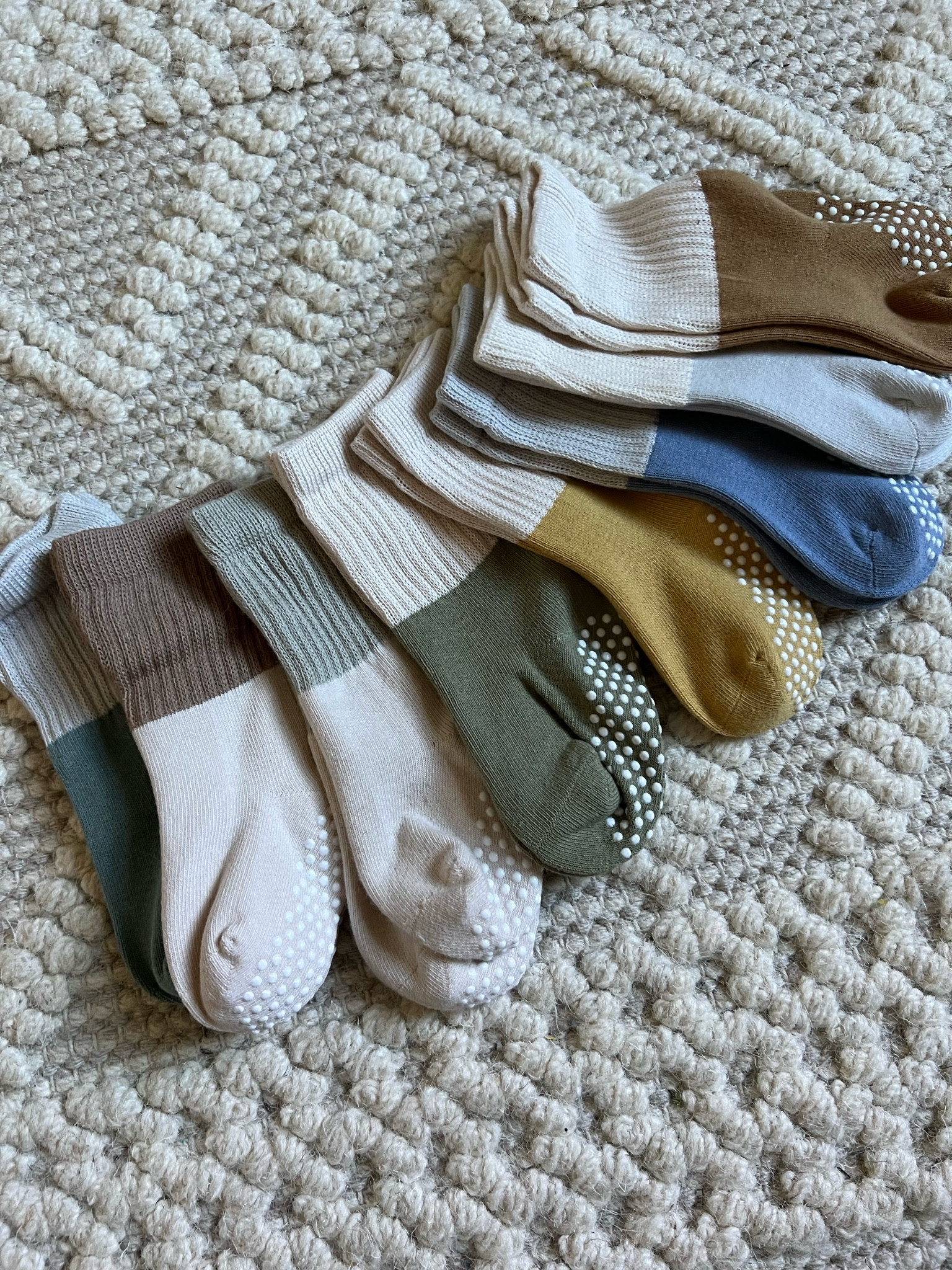 Neutral baby socks for those neutral mommas out there! These are so soft, and we love the grippers on the bottom for traction. 

#LTKfamily #LTKbaby #LTKbump