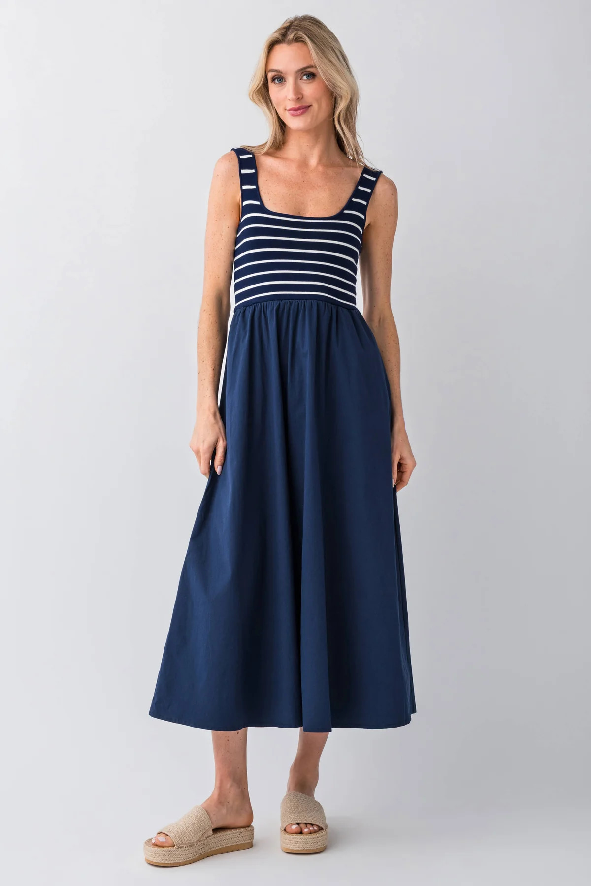 All Row Striped Lucinda Dress | Social Threads