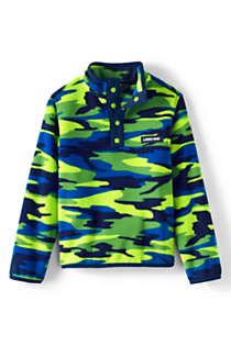 Kids Heritage Fleece Snap Neck Pullover | Lands' End (US)