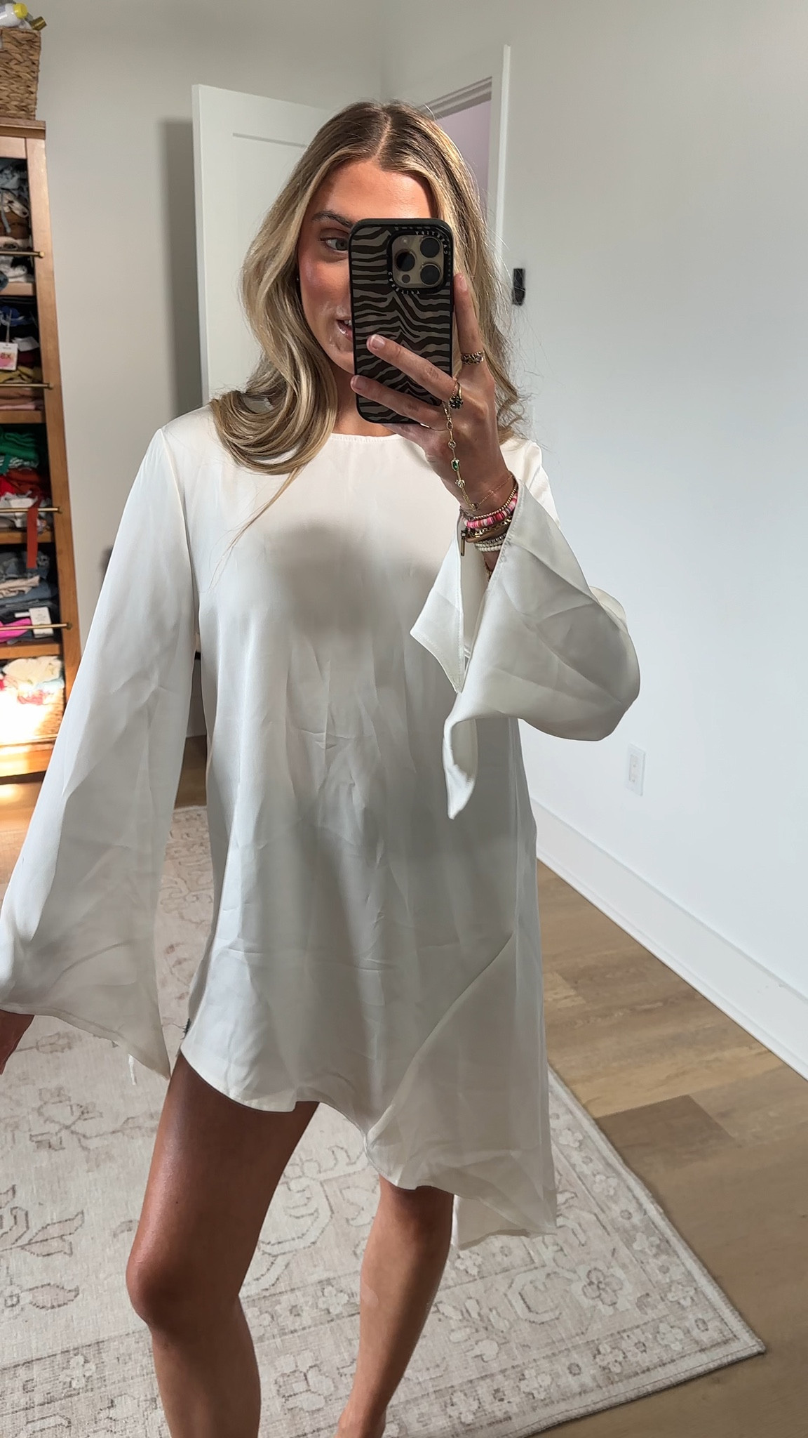 Amazon size small Chevara Women’s Satin Asymmetric Tunic Top Flare Sleeve Crew Neck Backless Tie Up Summer Lightweight Blouse

#LTKootd #LTKSaleAlert #LTKWedding