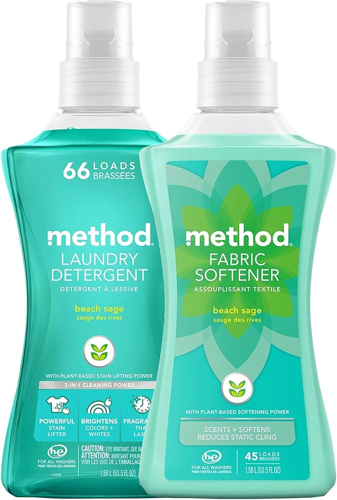 Method Laundry Variety Pack Laundry Detergent, fabric Softener 53.5 Fl Oz | Amazon (US)