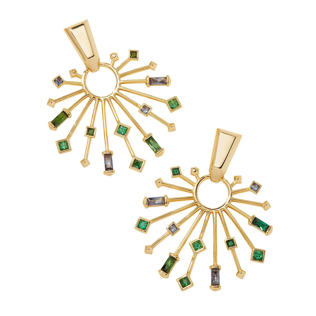 Kendra Scott Jessa Mix Crystal 14K Gold Over Brass Statement Earrings | Target