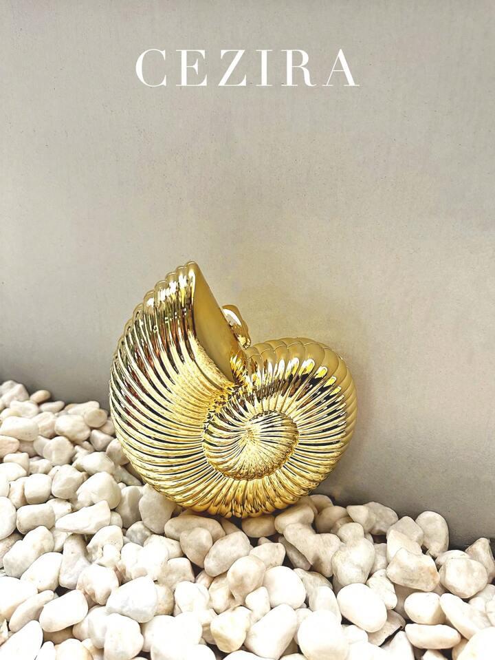 CEZIRA Bolso de noche mini de acrílico brillante de lujo CEZIRA para mujeres con forma de caraco... | SHEIN