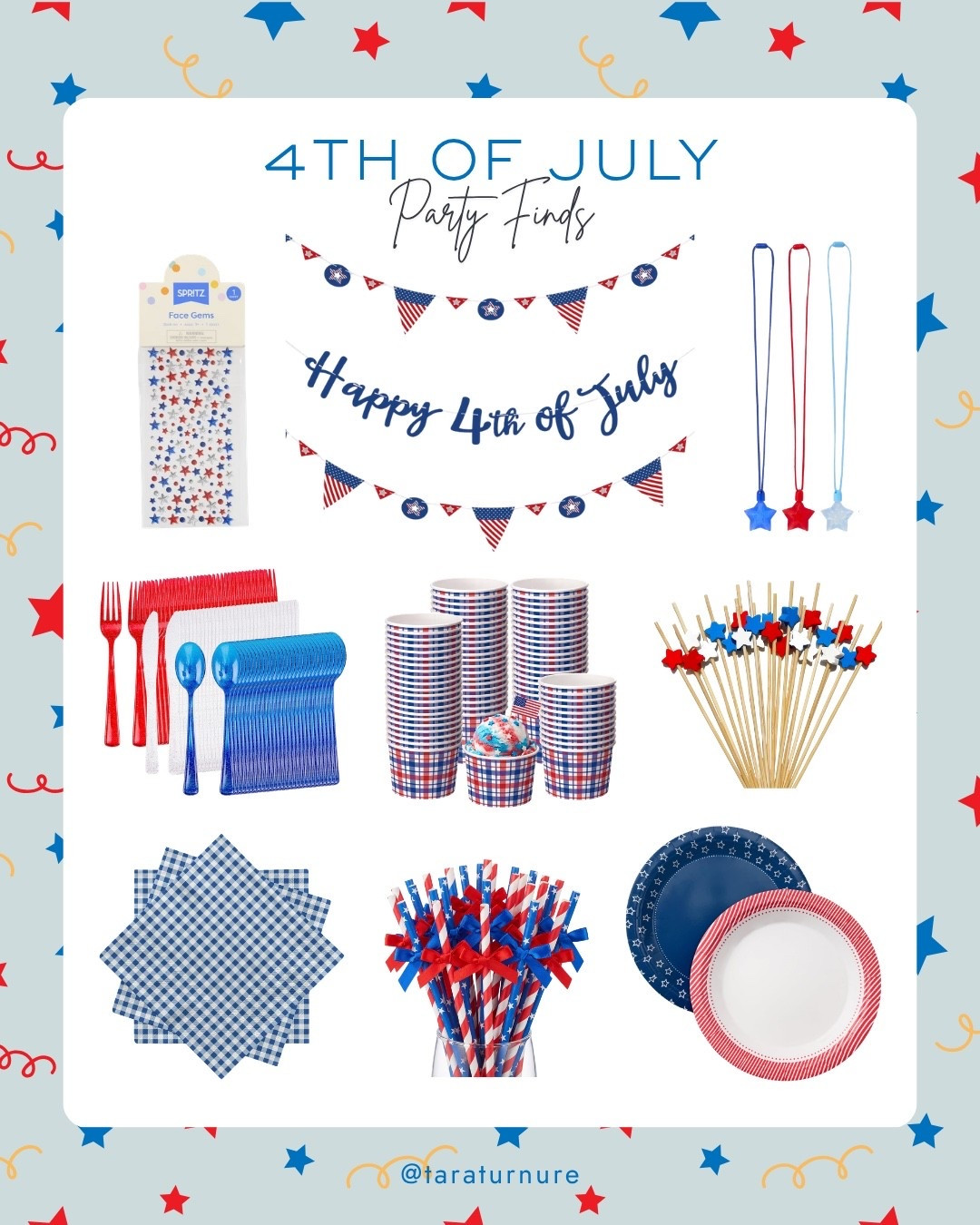 Hosting a 4th of July party? 🇺🇸❤️💙

These festive Amazon finds make it easy to pull everything together—from banners, tableware, napkins, cups, straws, and party décor to the little details that make your celebration extra fun. Perfect for BBQs, backyard parties, picnics, and fireworks night.

#FourthOfJuly #4thOfJulyParty #PatrioticDecor #PartyDecor #PartySupplies #AmazonFinds #AmazonFavorites #HolidayHosting #BackyardBBQ

#LTKSeasonal #LTKHome