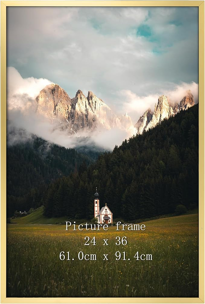 Giftgarden 24x36 Poster Picture Frame Gold, Textured Metal Frame 36x24 for Wall Display, Single :... | Amazon (CA)