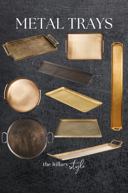 Metal trays!

Gold trays. Black trays. Round trays. Square trays. Rectangular trays. Decorative trays. Pottery barn. Amazon. Anthropologie. Crate and barrel. 

#LTKstyletip #LTKsalealert #LTKhome