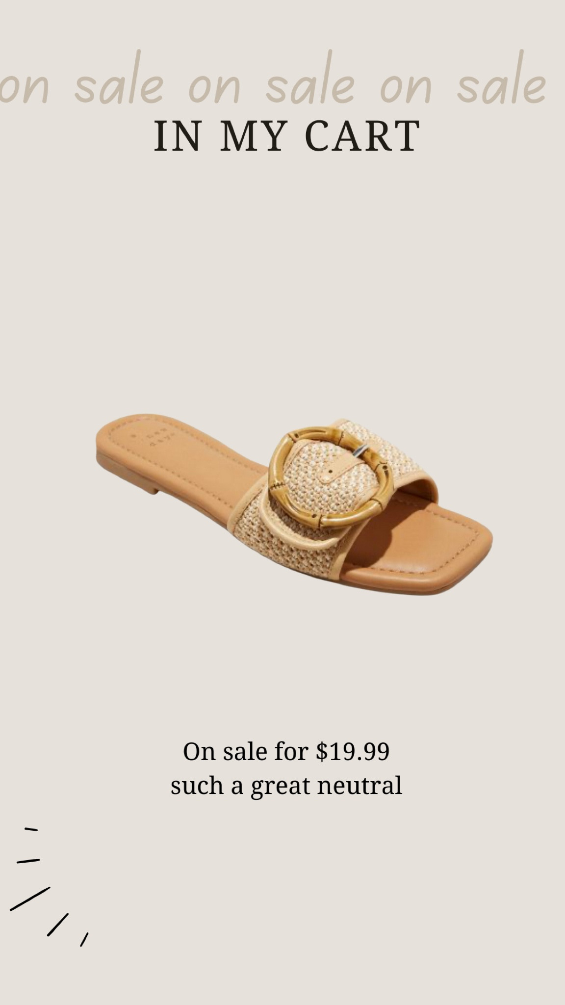 Cutest neutral sandal on sale for $19.99

Women's Bennie Buckle Slide Sandals with Memory Foam Insole -

#LTKSaleAlert #LTKShoeCrush #LTKSummerSales