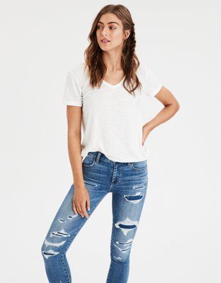 AE V-Neck Favorite T-Shirt | American Eagle Outfitters (US & CA)
