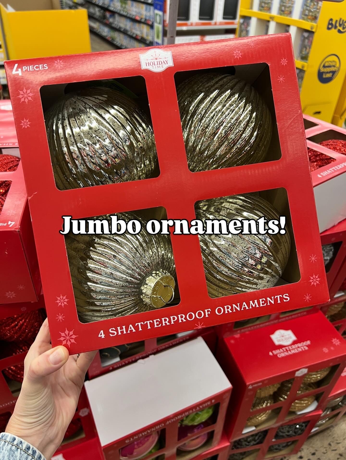 Walmart has oversized ornaments if you’re looking for them! #walmarthome 

#LTKFindsUnder50 #LTKHoliday #LTKHome