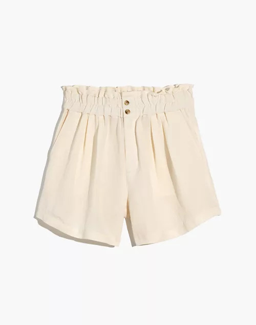 Linen-Blend Pull-On Paperbag Shorts | Madewell
