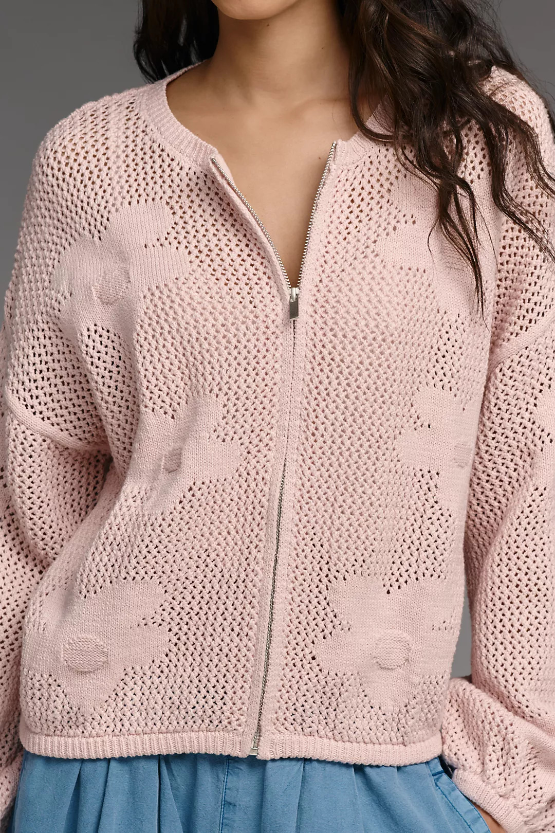 Sanctuary Daily Escape Floral Knit Bomber Jacket | Anthropologie (US)