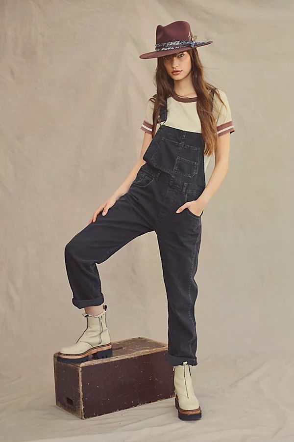 Ziggy Denim Overalls by We The Free at Free People, Mineral Black, L | Free People (Global - UK&FR Excluded)