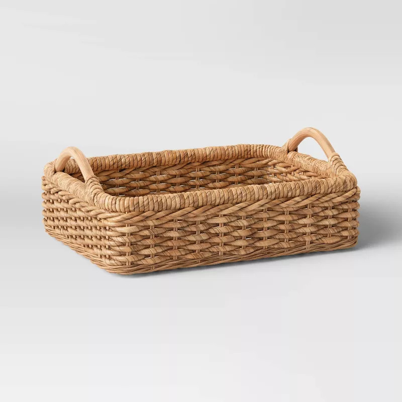 14" x 18" Banana Woven Rectangular Tray Brown - Threshold™ | Target