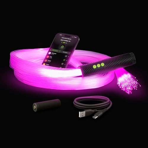Fiber Optic Costume Kit - App-Controlled RGB Critter BT Light + 360 Ultra-Bright 6ft End-Glow Fib... | Amazon (US)