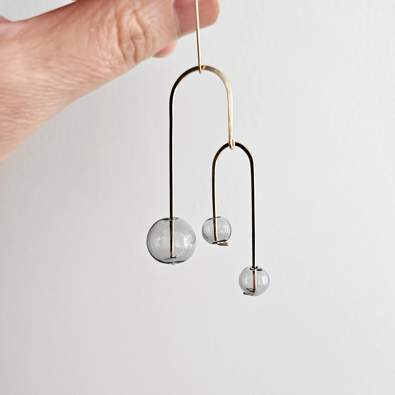 Glass Mobile Earrings Statement Handblown Glass Chandelier Earrings Shimmering and Eye-catching -... | Etsy (US)