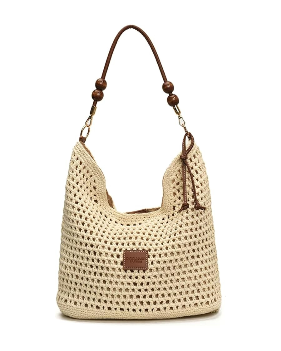 Bohemia Beach Bag for Women Macrame Shoulder Tote Bag Crossbody Purse Travel Beach Bag Summer Top... | Amazon (US)