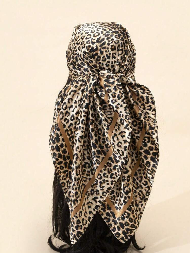 1pc 90cm Length Leopard Print Fashion Scarf | SHEIN