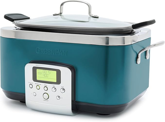 GreenPan Elite 8-in-1 Programmable 6QT Electric Slow Cooker, Dishwasher Safe Lid & Removable Croc... | Amazon (US)