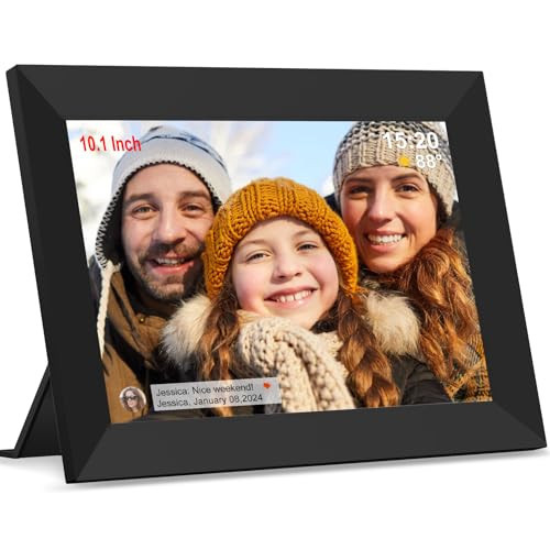 FRAMEO Digital Picture Frame WiFi 10.1 inch Digital Photo Frame Auto-Rotate & Slideshow Electronic Picture Frame HD IPS Touch Screen,Great, Easy to Set up and use Share Photos/Videos Best Gift | Amazon (US)