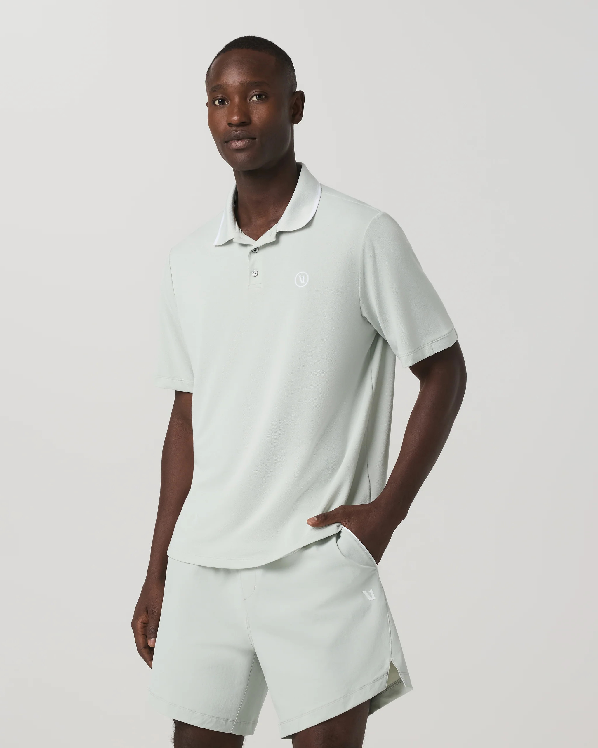 Short Sleeve Gamepoint Polo 2.0 – Men's Moonstone Polo – Vuori | Vuori Clothing (US & Canada)