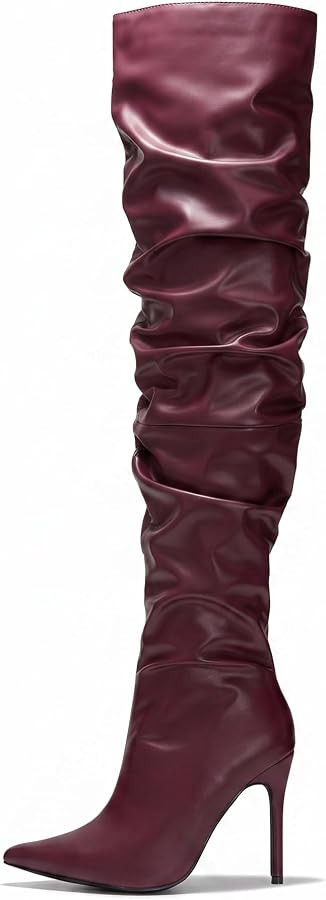 Cape Robbin Women's Thigh High Boots Pointed Toe Cowgirl Slouch Over the Knee Lightly Cushioned (... | Amazon (US)
