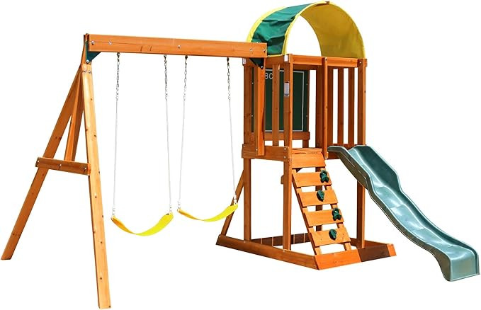 KidKraft Andorra Cedar Wood Swing Set / Playset F24140 | Amazon (US)