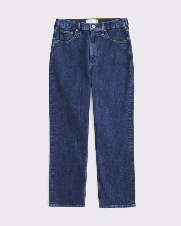 Ultra High Rise Ankle Straight Jean | Abercrombie & Fitch (US)