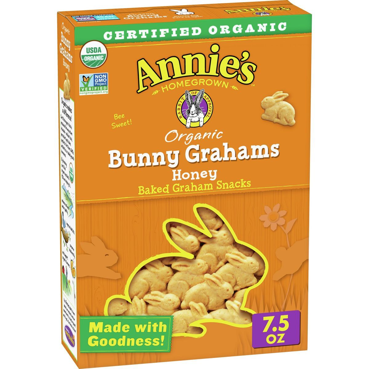 Annie's Organic Bunny Grahams Honey Baked Snacks - 7.5oz | Target