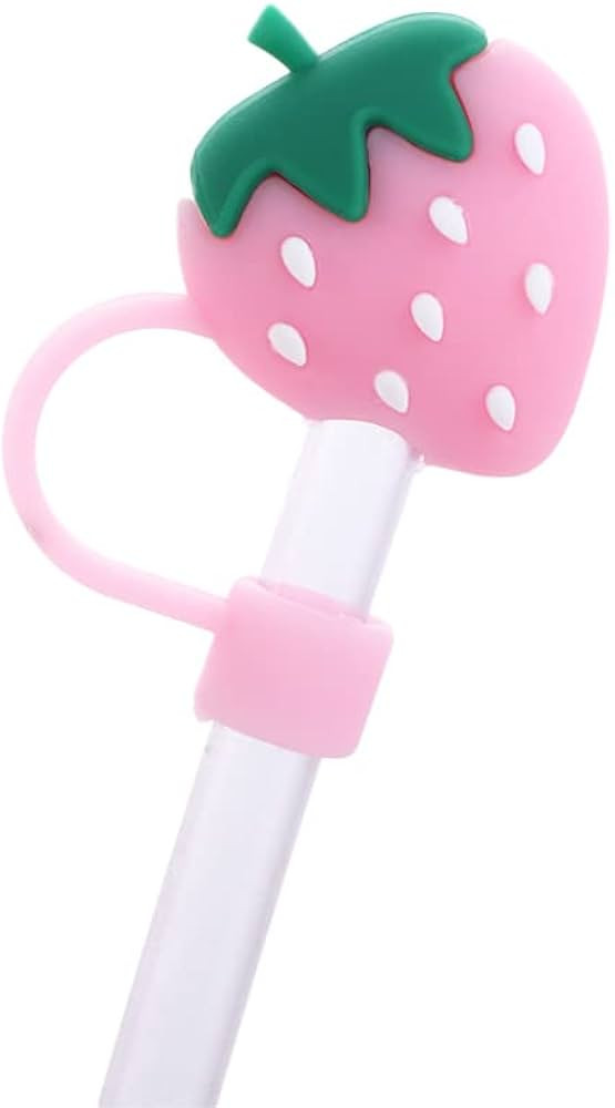 Silicone Straw Covers Cap, Straw Plug Durable Straws, Cartoon Straw Silicone Plug Resuable Anti-D... | Amazon (US)