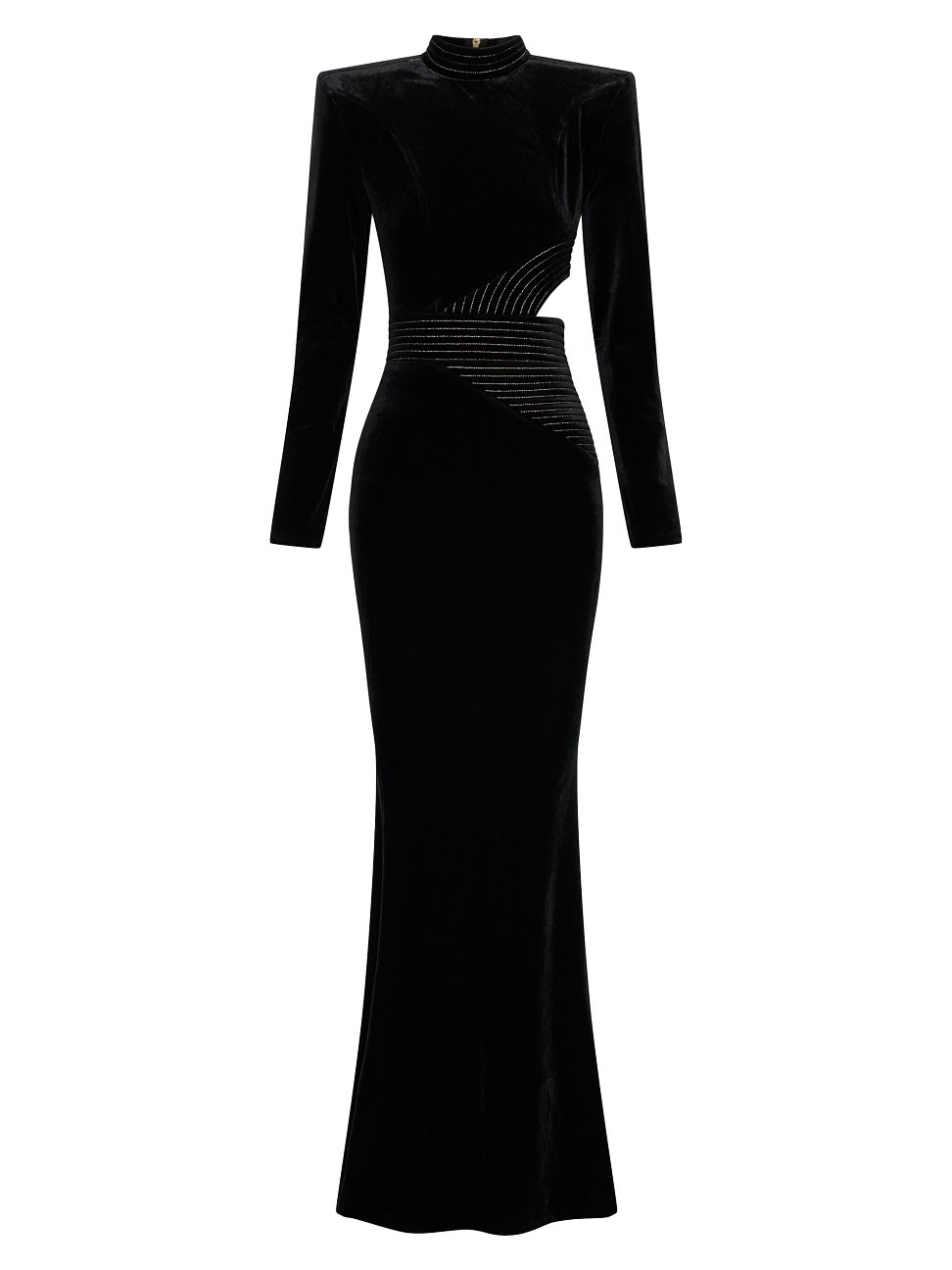 Women's Message To Love Velvet Long-Sleeve Gown - Black - Size 14 | Saks Fifth Avenue