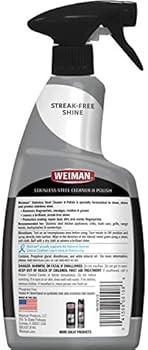 Weiman Stainless Steel Cleaner and Polish - Microfiber Cloth - Protects Appliances from Fingerpri... | Amazon (US)
