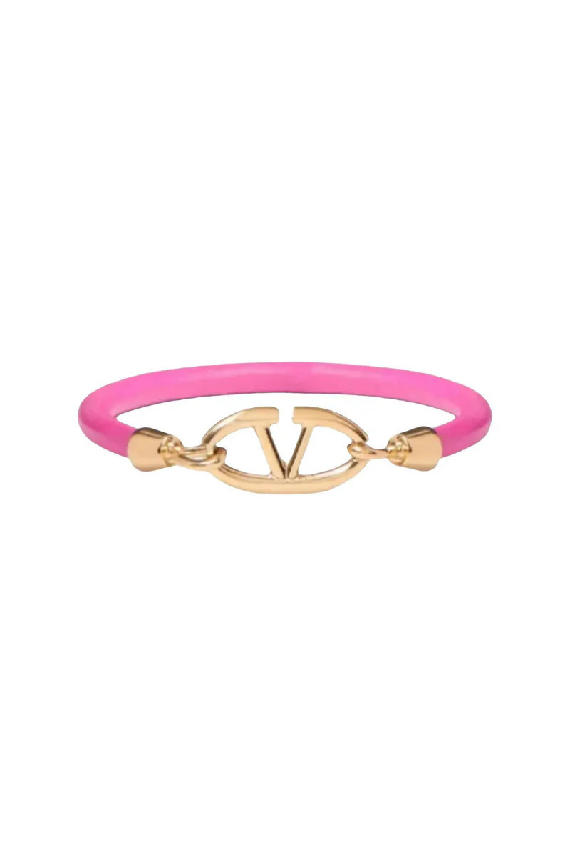 Valentino Garavani Vlogo Bracelet — Pink | Italist Inc.