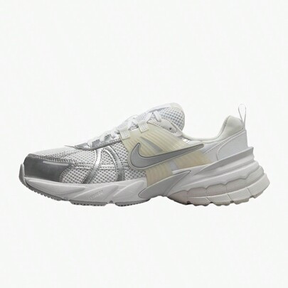 V2K Run Women's Comfortable Retro Mesh Breathable Low-Cut Casual Running Shoes, Silver White FD0736-104 | SHEIN