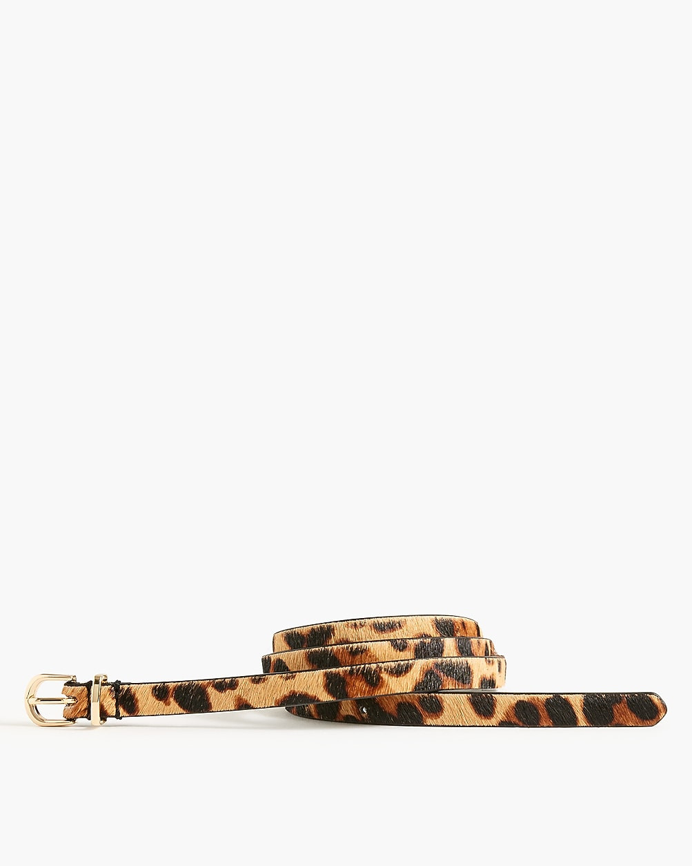 Skinny leopard calf hair belt | J.Crew Factory