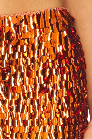 Sequin Mini Skirt in Orange | Revolve Clothing (Global)