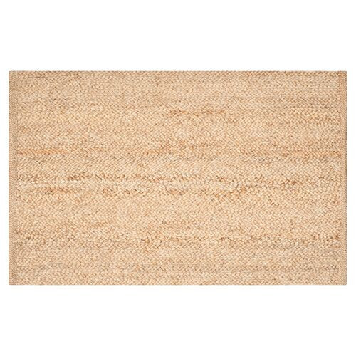 Zelie Dhurrie Jute Rug - Natural - Beige - Beige | Floor Covering, Carpet, Mat, Area Rug - 9'x12' | One Kings Lane