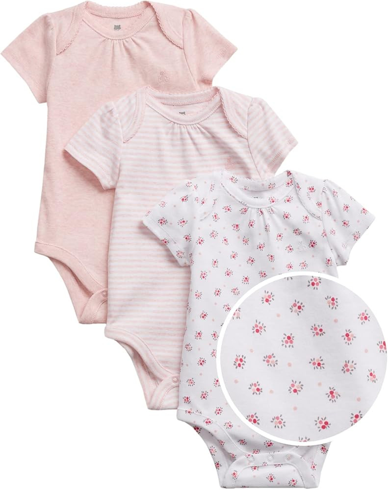 GAP unisex-baby 3-pack First Favourite Short Sleeve Bodysuit | Amazon (US)