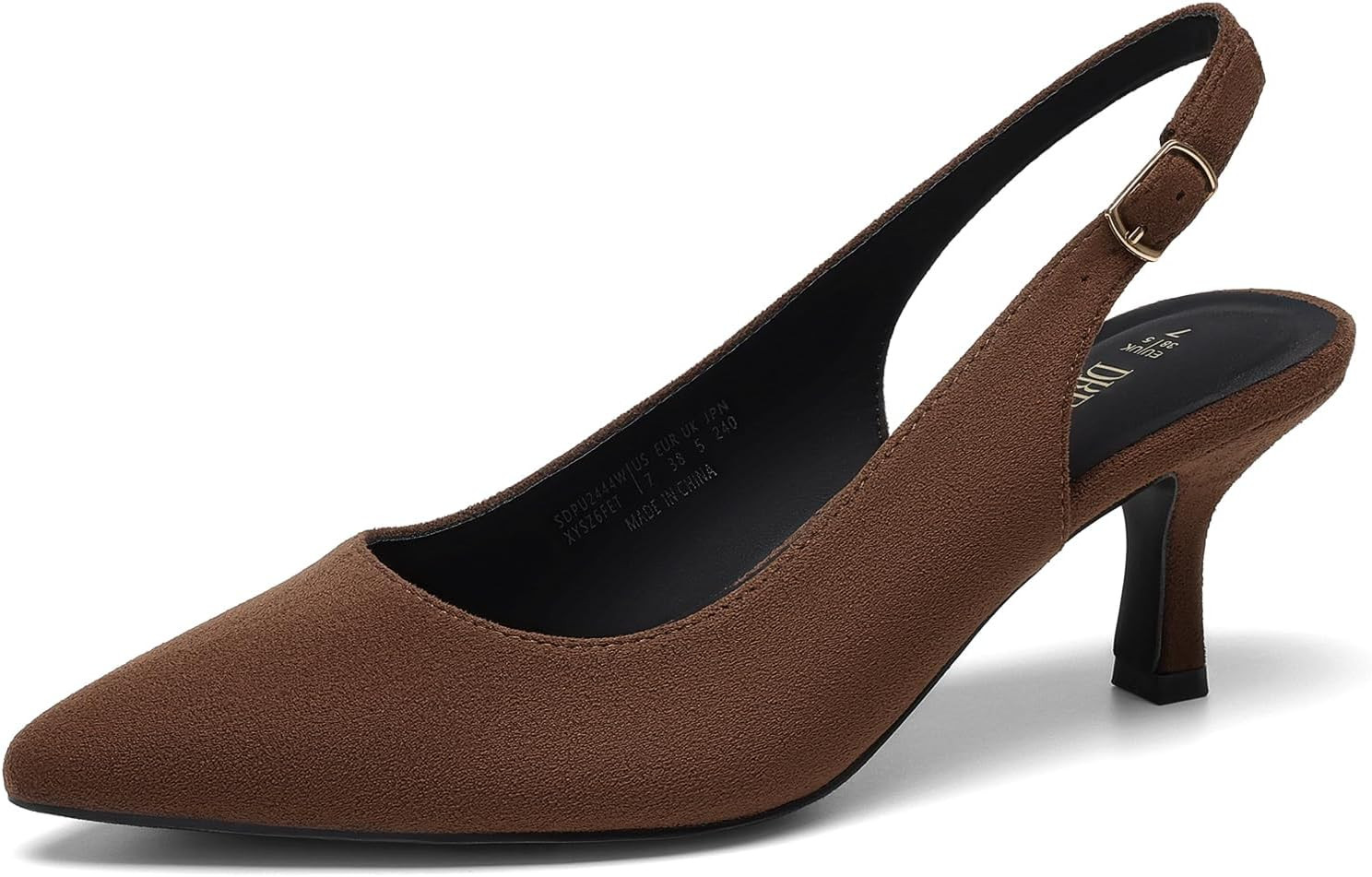 DREAM PAIRS Women's Kitten Slingback Heels Pumps | Amazon (US)
