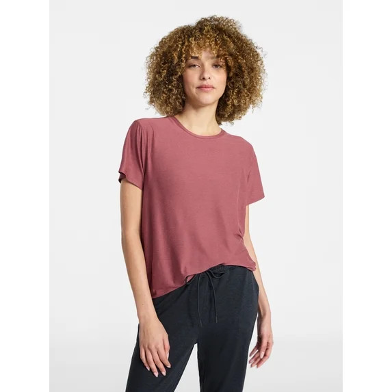 Athletic Works Women's and Women's Plus Relaxed ButterCore Tee with Short Sleeves, Sizes XS-4X | Walmart (US)