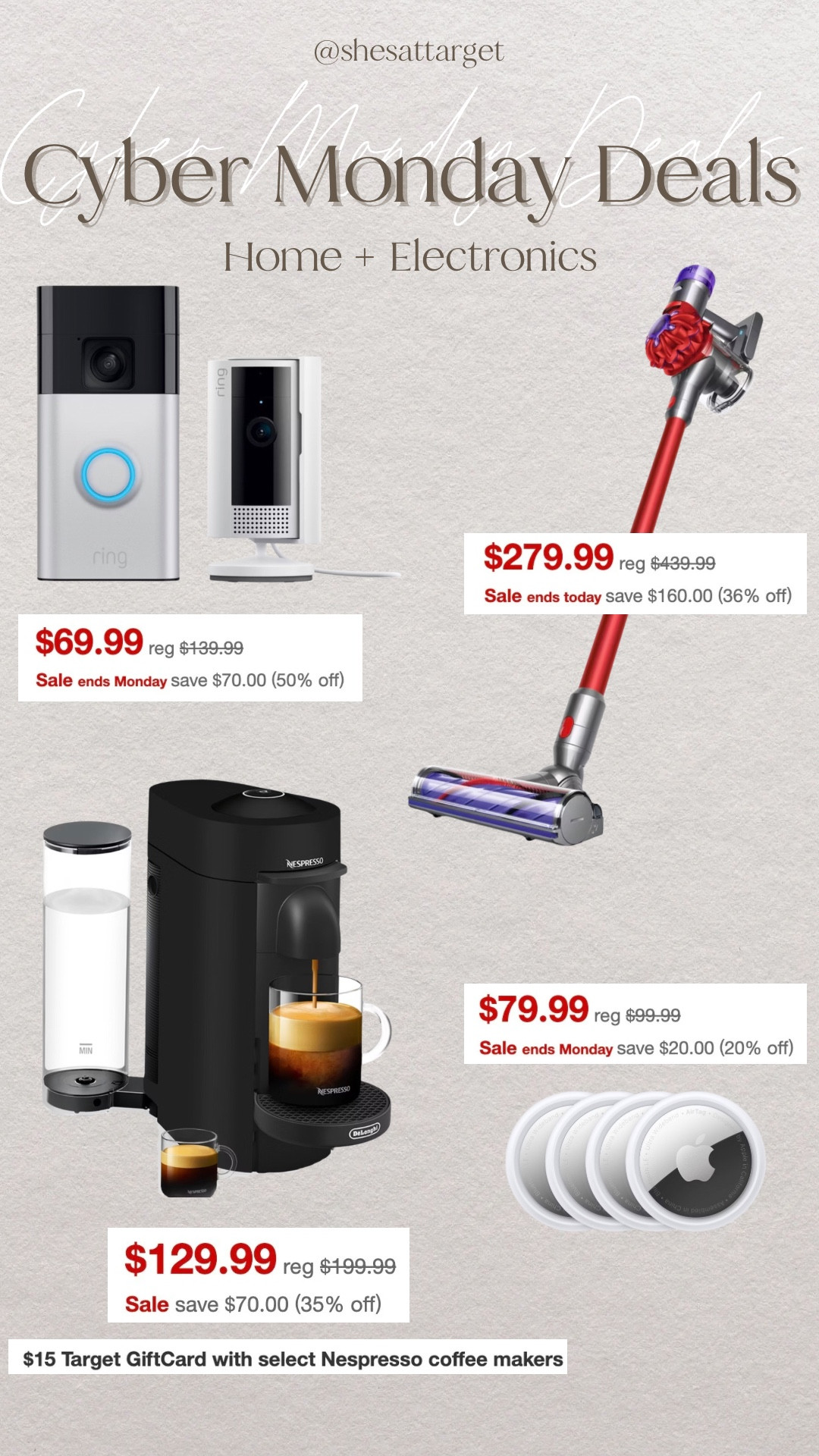 Target Cyber Monday deals on home appliances and electronics!

#LTKHoliday #LTKGiftGuide #LTKCyberWeek