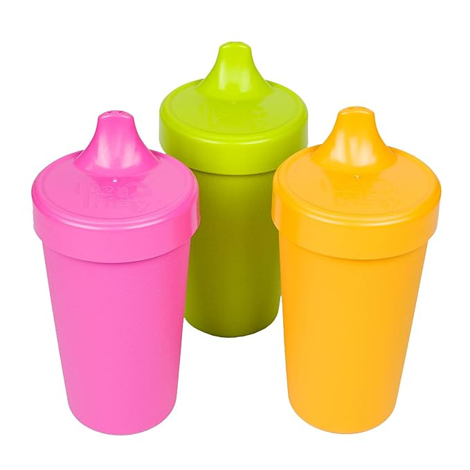 RE-PLAY Made in USA 3pk - 10 oz. No Spill Sippy Cups | Bright Pink, Lime Green, Sunny Yellow | Ec... | Amazon (US)