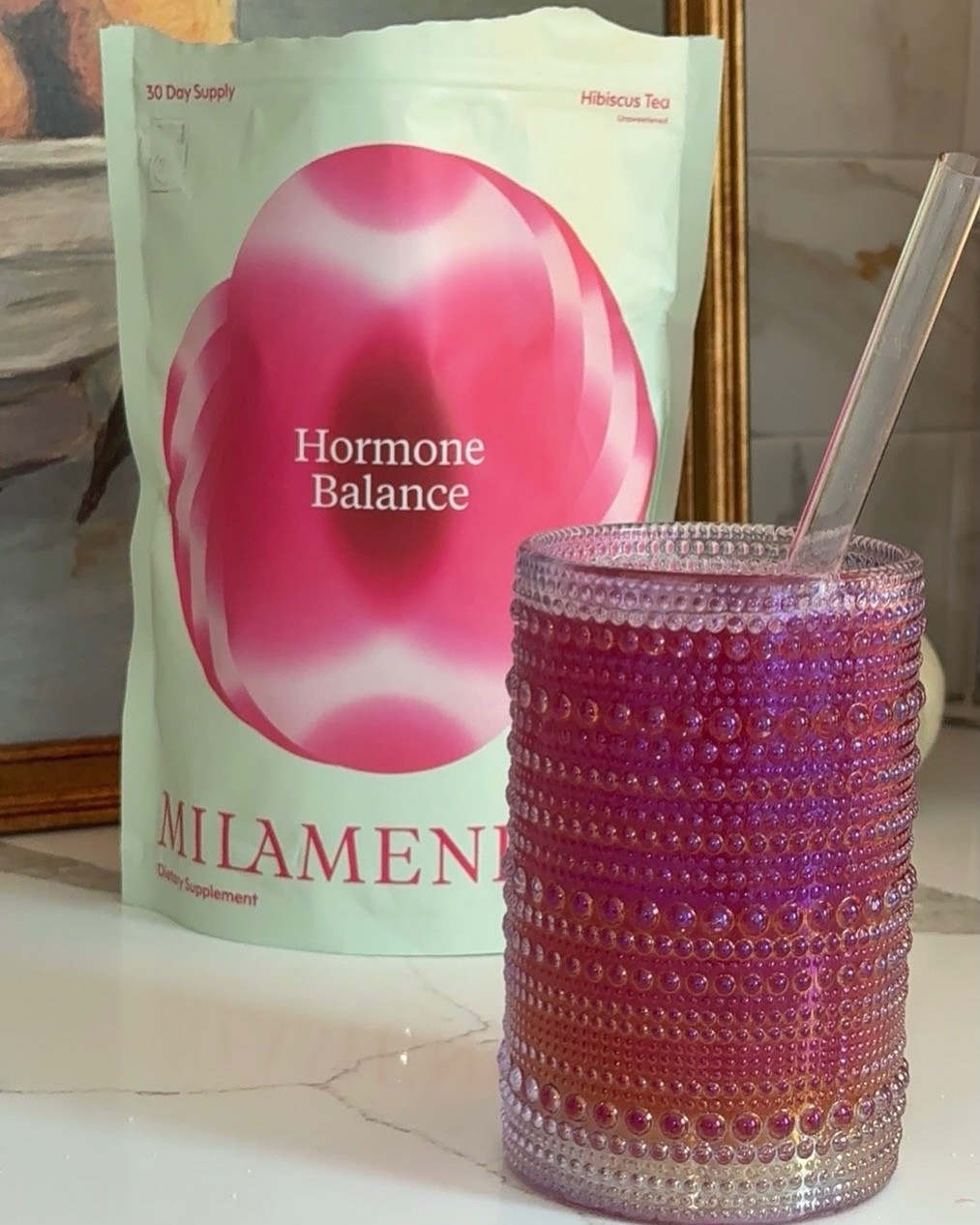 When your hormones are happy, everything else falls into place 💕 sipping Milamend’s hibiscus tea daily has become my favorite form of balance. @milamendhealth #hormonehealth #hormonebalance #hormoneimbalance
