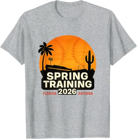 Spring Training 2026 Sunset Graphic Florida & Arizona Base T-Shirt | Amazon (US)