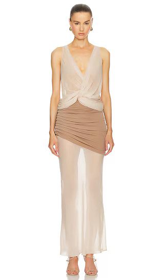 by Marianna Marin Midi Dress in Neutral | Revolve Clothing (Global)